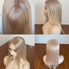 Silk base human hair toppers for women 100% virgin remy human hair wefted toppers