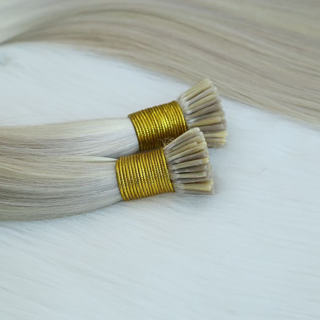 100% human hair I tip hair extensions with wholesale price best quality pre-bonded I tip hair extensions