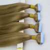 Top Quality double drawn Tape hair 100% remy human hair tape in hair extensions 